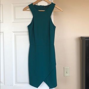 Dark green dress from Trafaluc dress from Zara